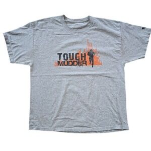Tough Mudder Graphic T-Shirt Mens XL Gray 2011 Event Tour Fitness Sporty OCR